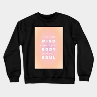 Mind Body Soul Pink and Peach Aura Crewneck Sweatshirt